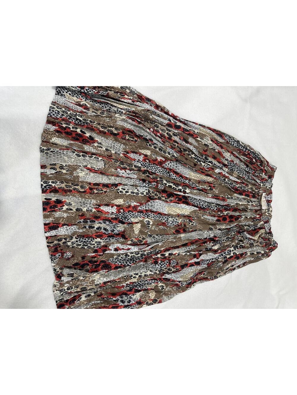 Da-Rue of California Pleated Animal Print Skirt Size 12